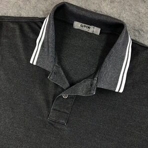 G/FOR Mens Gray Polo Shirt Short Sleeve Collared Casual Size XL